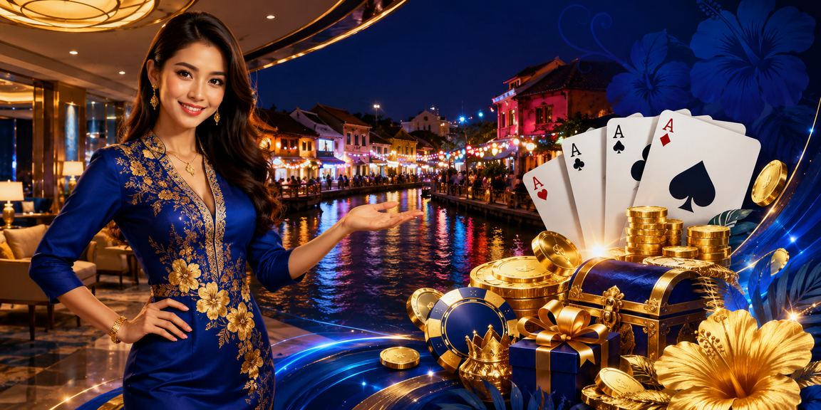 Pemain Teen Patti bergaya Melayu menikmati permainan kasino di Melaka