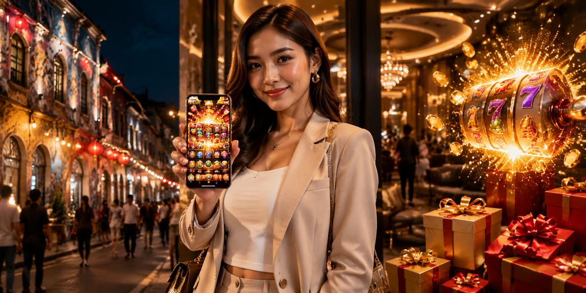Mesin slot moden bergaya Melayu di Penang